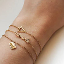 Load image into Gallery viewer, All the Luck in the World - Open Triangle bracelet
