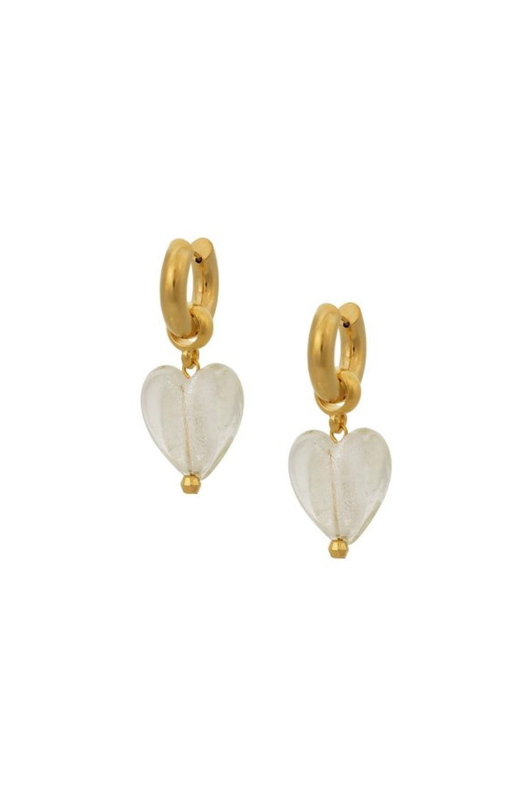 Mayol Jewelry - Crystal Heart of glass earrings